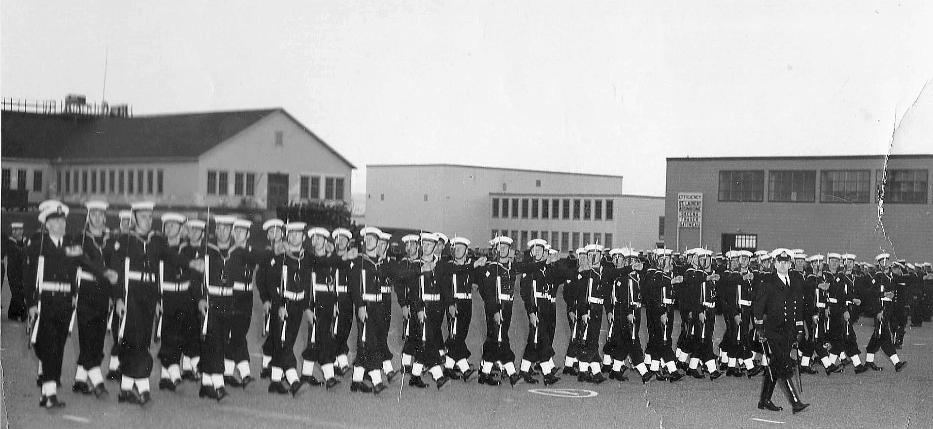 HMCS Cornwallis, Gatineau Division, Parade Square, 1962.