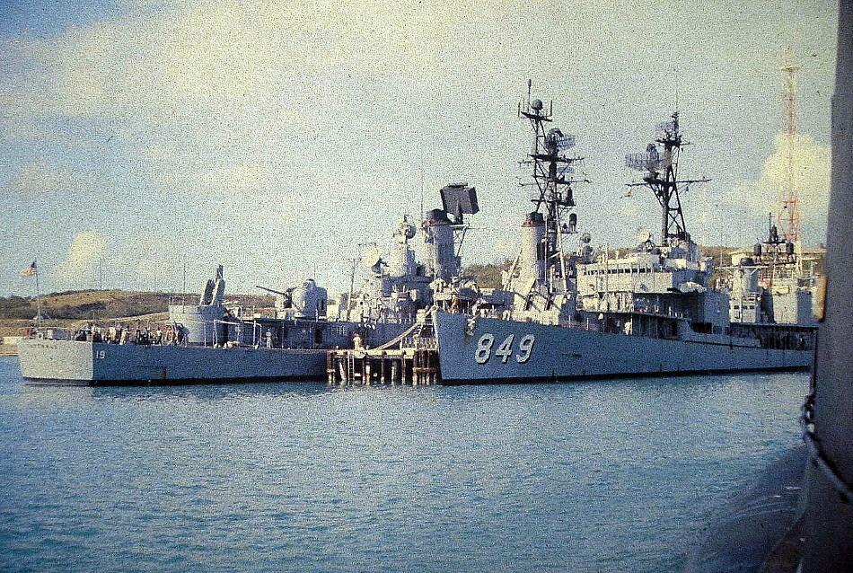 USS Tatnall & USS Richard E. Kraus, Roosevelt Roads, P.R., Feb., 1974.
