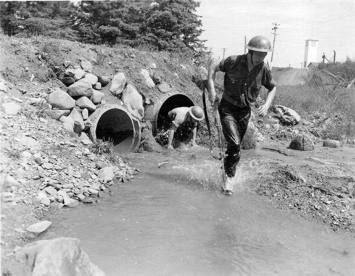 Royal Canadian Navy : HMCS Cornwallis, Assault Course, 1962