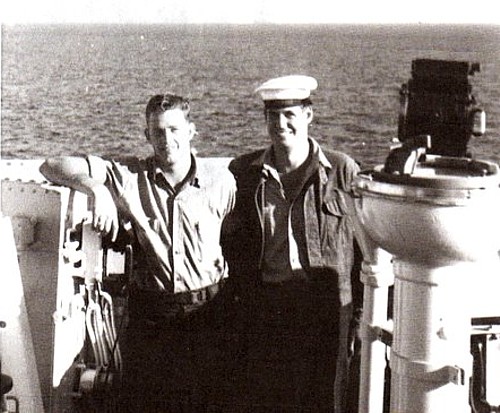 Royal Canadian Navy : H.M.C.S. Ste Therese, Robert Brown, Ernie Richards.