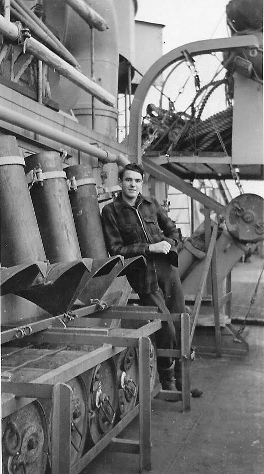 Royal Canadian Navy : crew member Wilson, on HMCS Rosthern, 1944-45