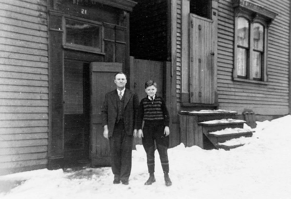 Civilian father and son.