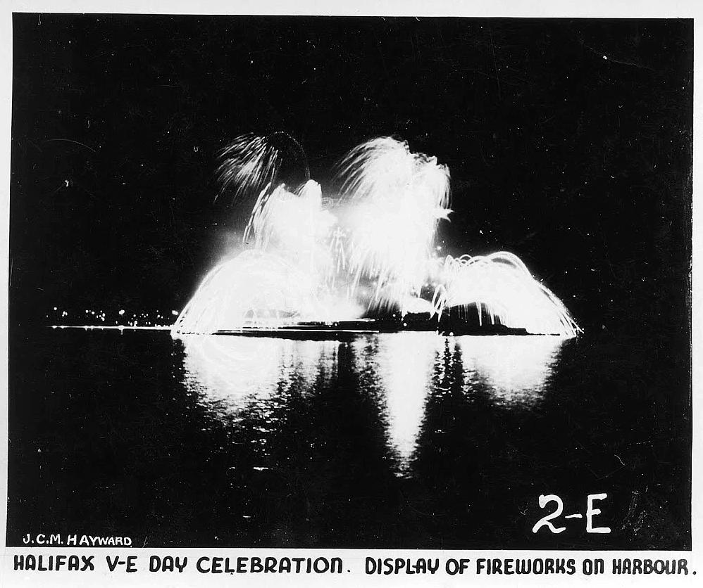 Fireworks display in harbour.