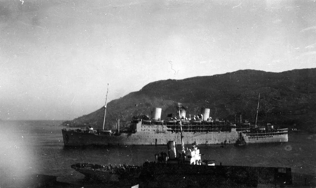 Two unidentified ships, probably in St. John's harbour.