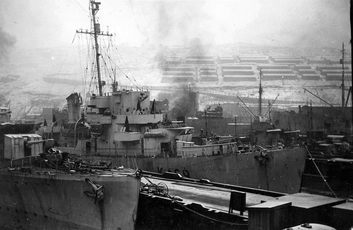 HMCS Forest Hill, probably in St. John's harbour.