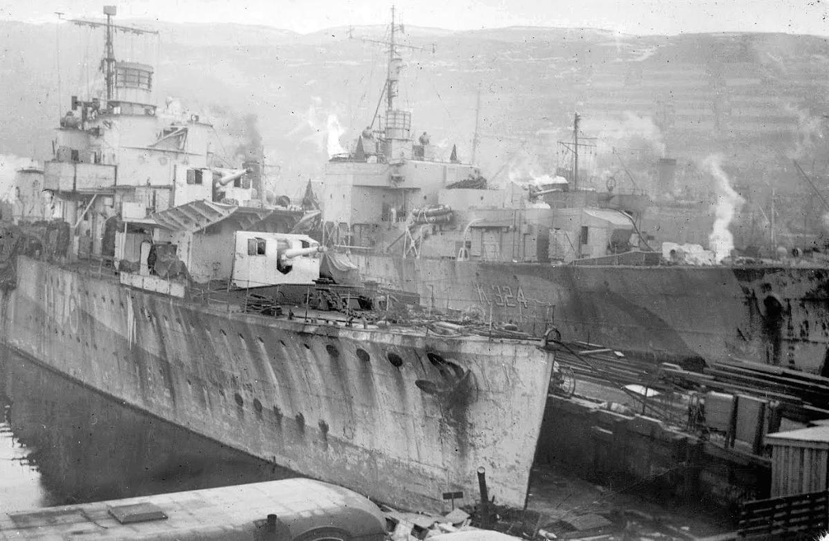 HMS Fortune and Prince Rupert, probably in St. John's harbour.