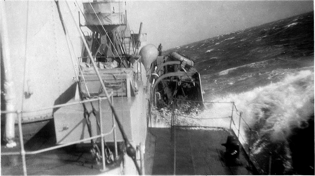 storm at sea, WW2