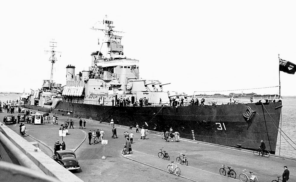 HMCS Quebec, Copenhagen, 1954