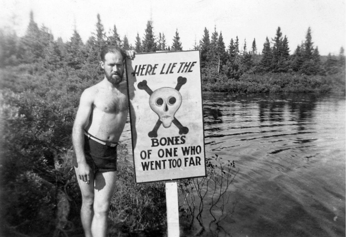 Swimming hole sign in Newfoundland.