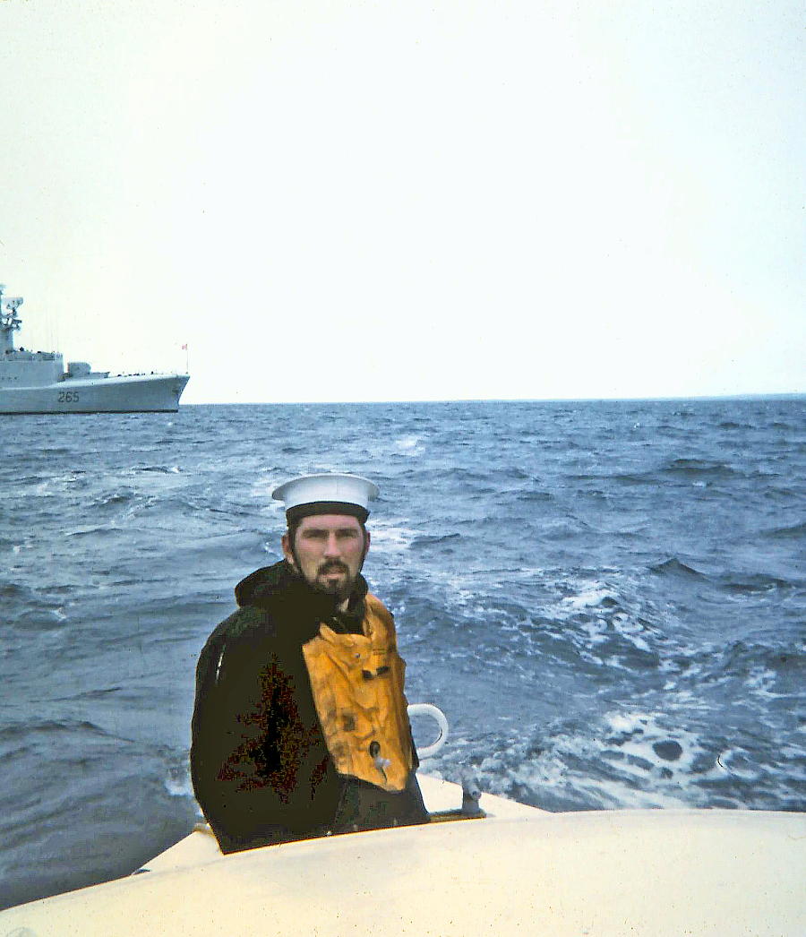 Gordon Hunter, cox'n of HMCS Restigouche's cutter.