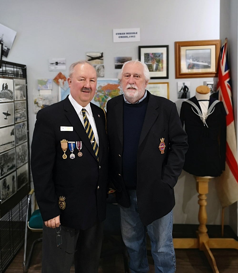 Gordon Hunter and Moe Saborin at the Legion Museum in Regina