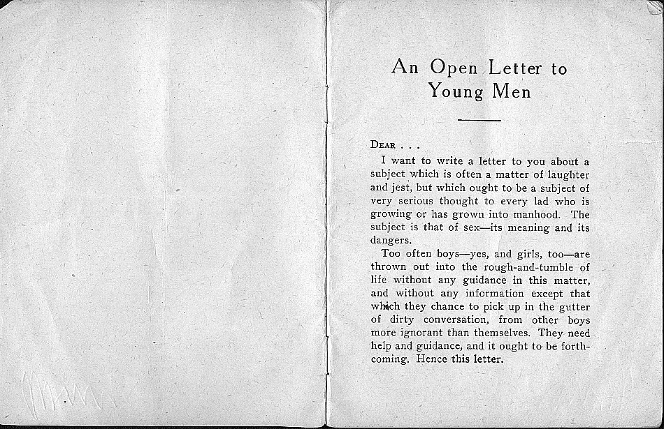 An Open Letter To Young Men, 1945.