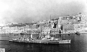 HMCS Ontario leaving Malta