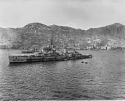 HMS Swiftsure off Hong Kong