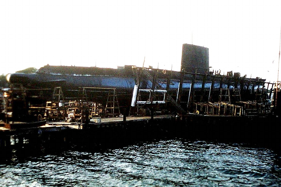 Royal Canadian Navy : HMCS Okanagan, Dartmouth Marine slips.