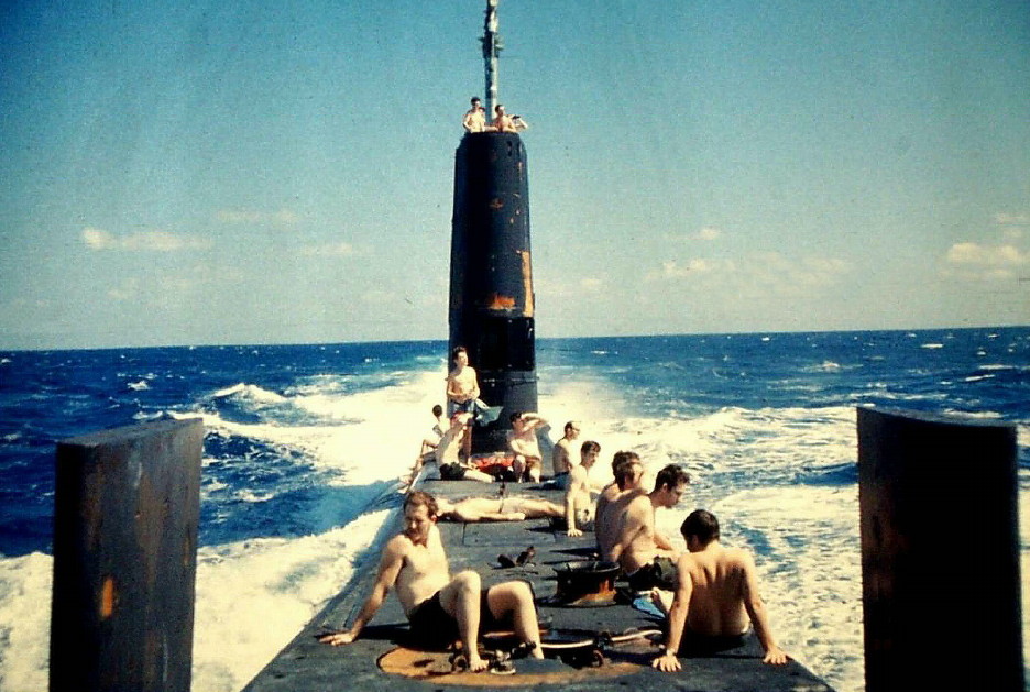 Royal Canadian Navy : HMCS Okanagan Barbeque at sea, Feb., 1974.