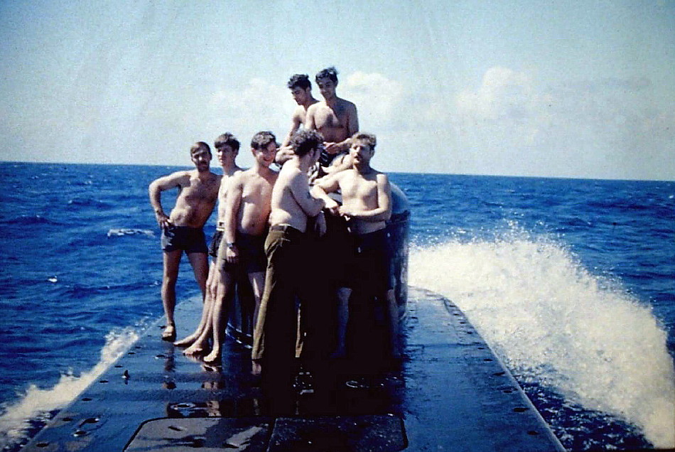 Royal Canadian Navy : HMCS Okanagan Barbeque at sea, Feb., 1974.