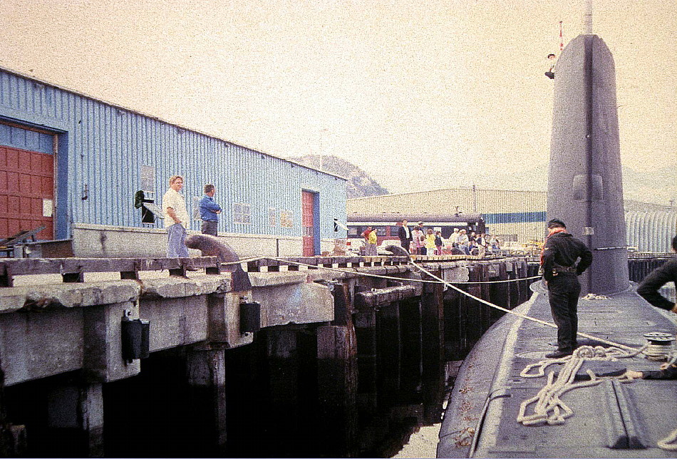 Royal Canadian Navy : HMCS Okanagan in Corner Brook NL, July, 1974.