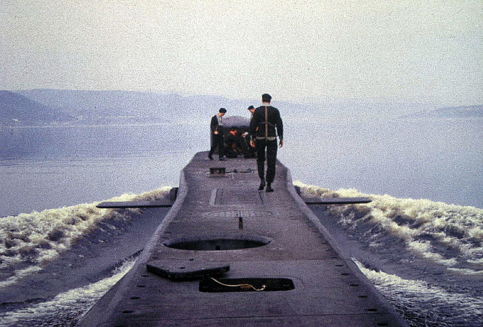 Royal Canadian Navy : HMCS Okanagan in Corner Brook NL, July, 1974.