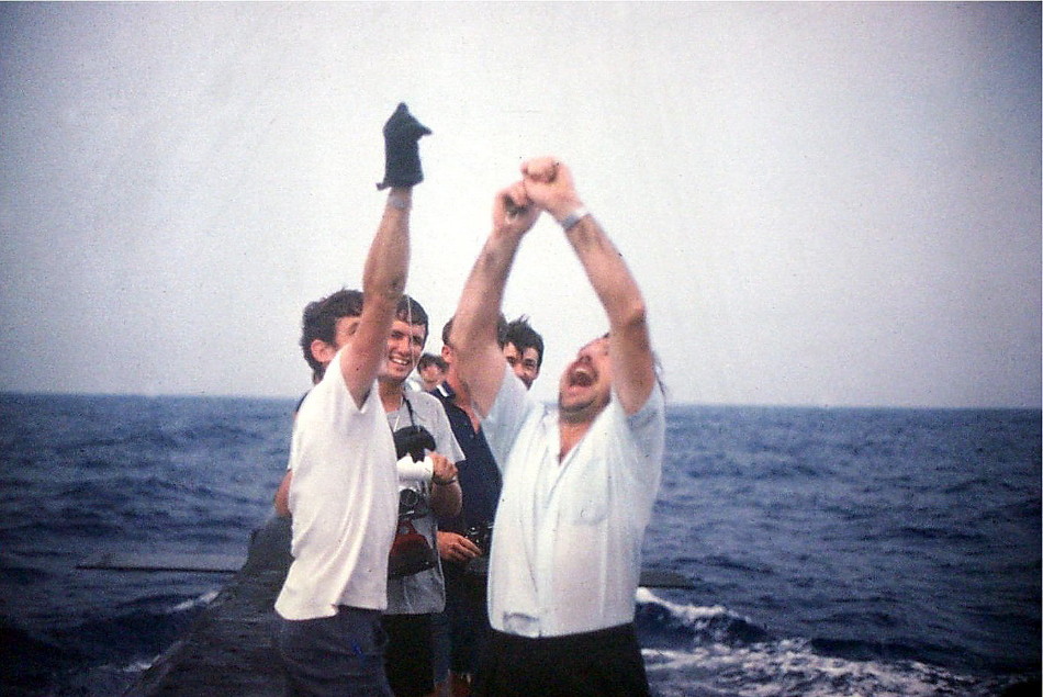 Royal Canadian Navy : HMCS Okanagan at sea, August, 1976.