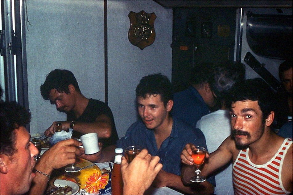 Royal Canadian Navy : HMCS Okanagan at sea, August, 1976.