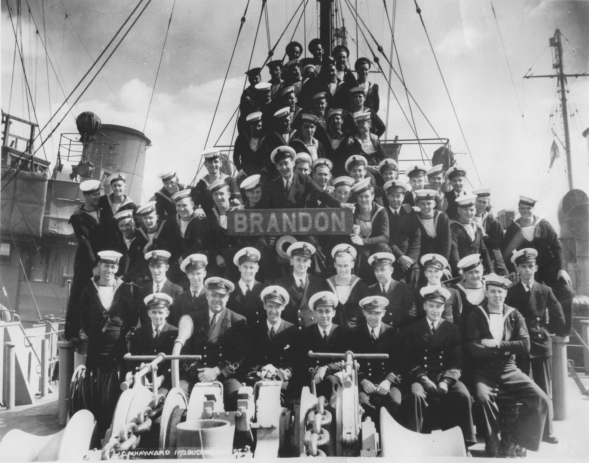 HMCS Brandon commissioning crew.