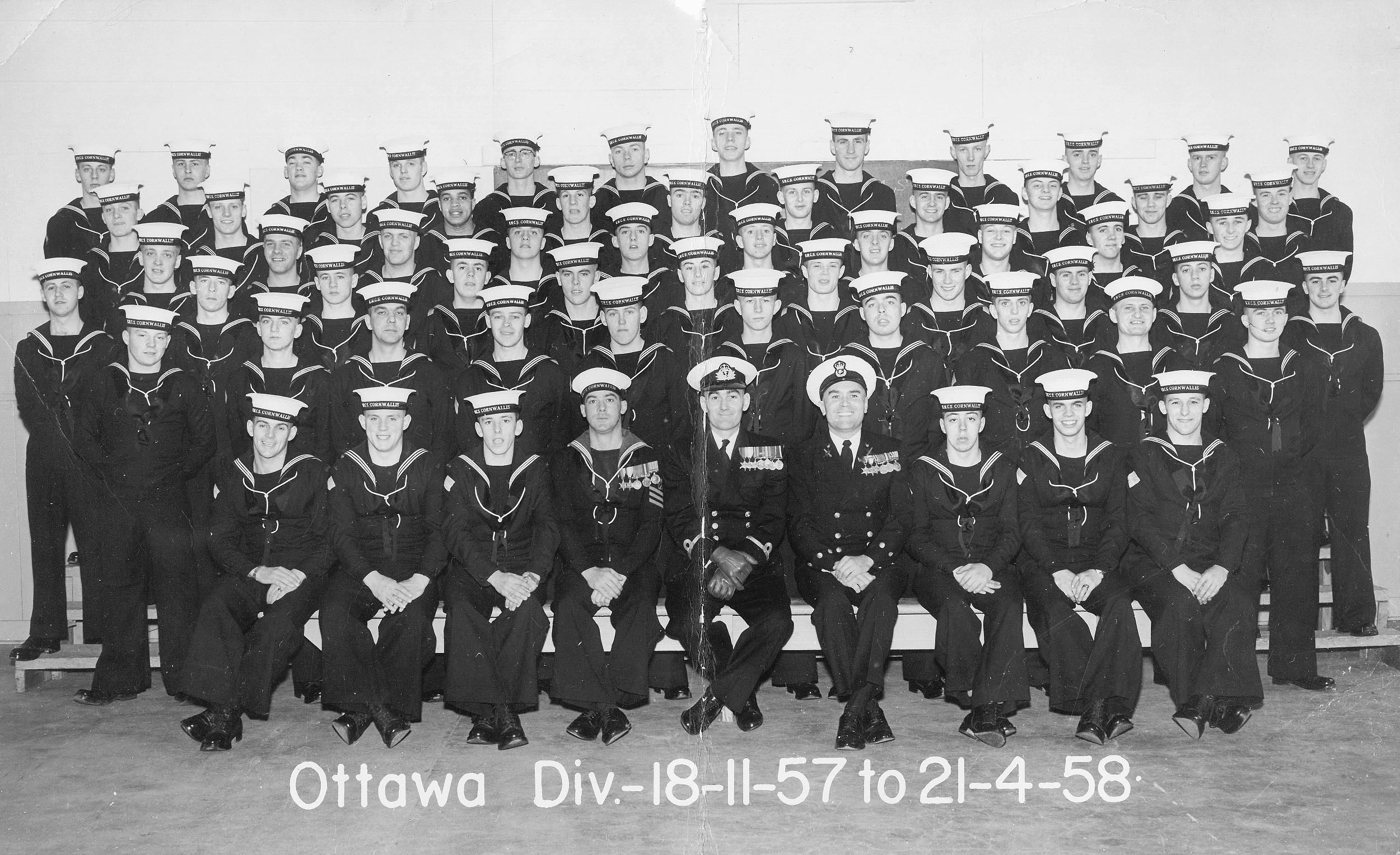 HMCS Cornwallis, Ottawa Division, 1957-58.