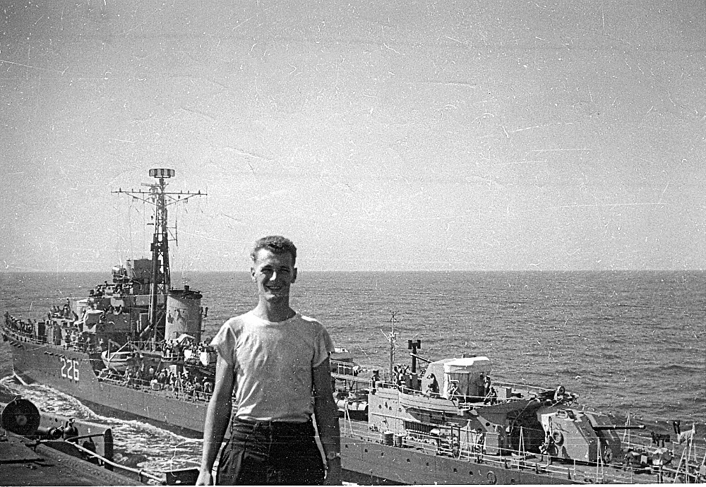 Royal Canadian Navy : Kenneth McCuish on board ship, 1952