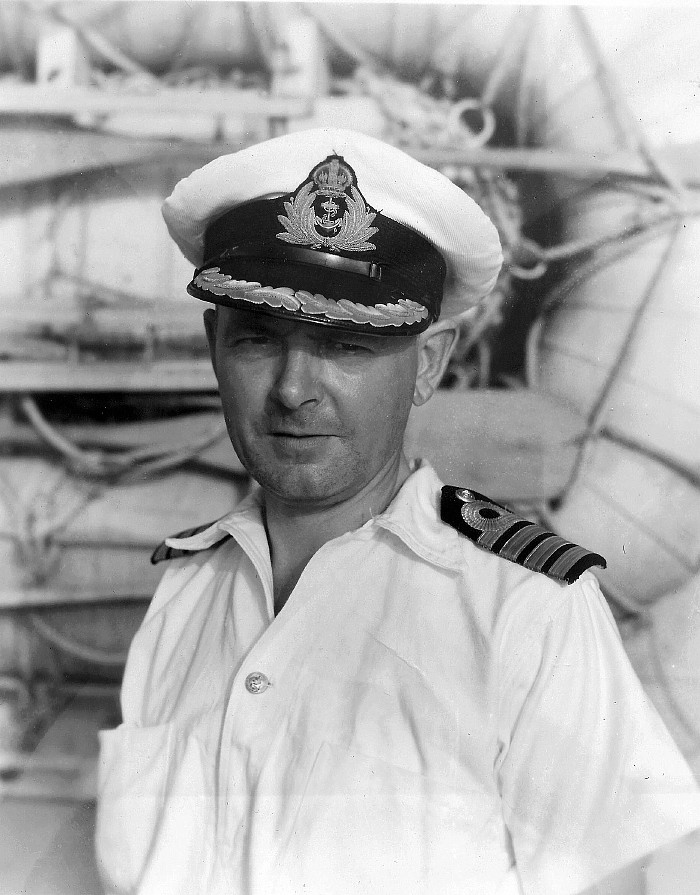 Royal Canadian Navy : Captain Hope of HMCS Prince Robert.