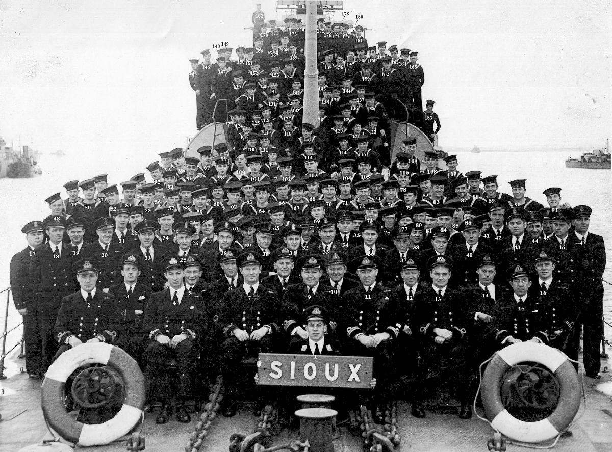 HMCS Sioux, 1944, numbered version