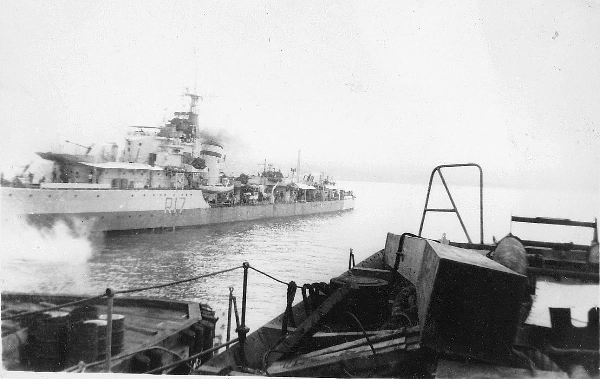 HMCS Algonquin seen from HMCS Sioux.