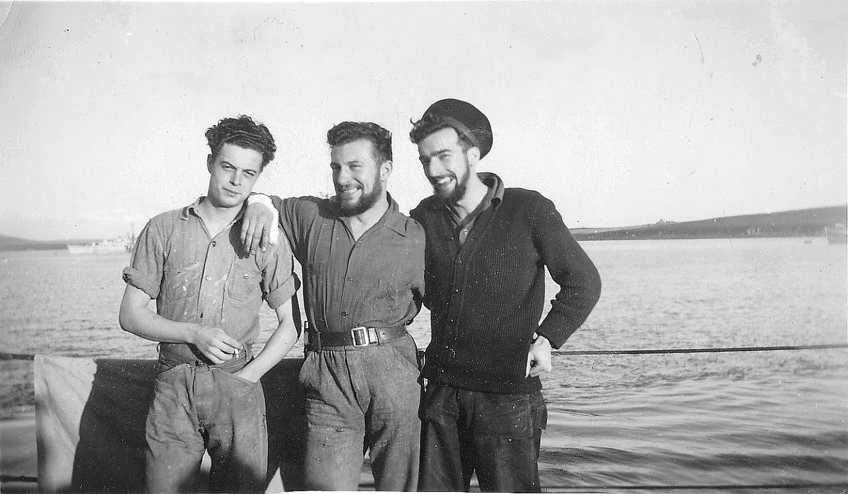 HMCS Sioux: Glen unknown & Danny Kitchen & Albert Heier.