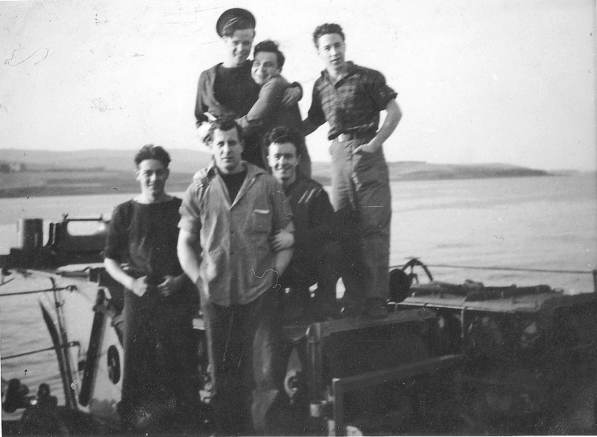 Crew members of HMCS Sioux: McMahon & Martin Majewski & Dorman & Montgomery & Bourke & Nicolson.