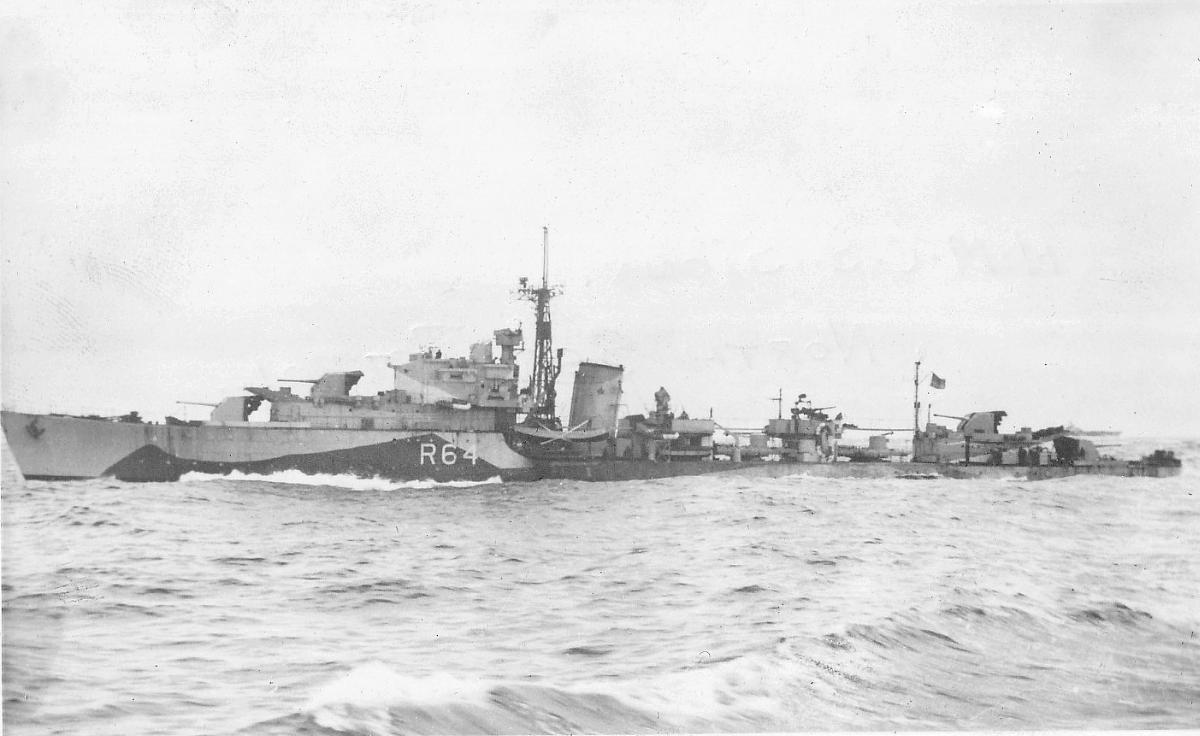 HMCS Sioux on North Sea patrol.