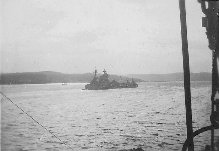 HMS Rodney in Scapa Flow, 1944.