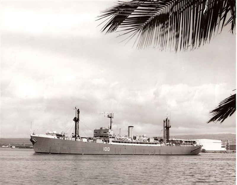 Royal Canadian Navy : HMCS Cape Breton leaves Pearl Harbor.
