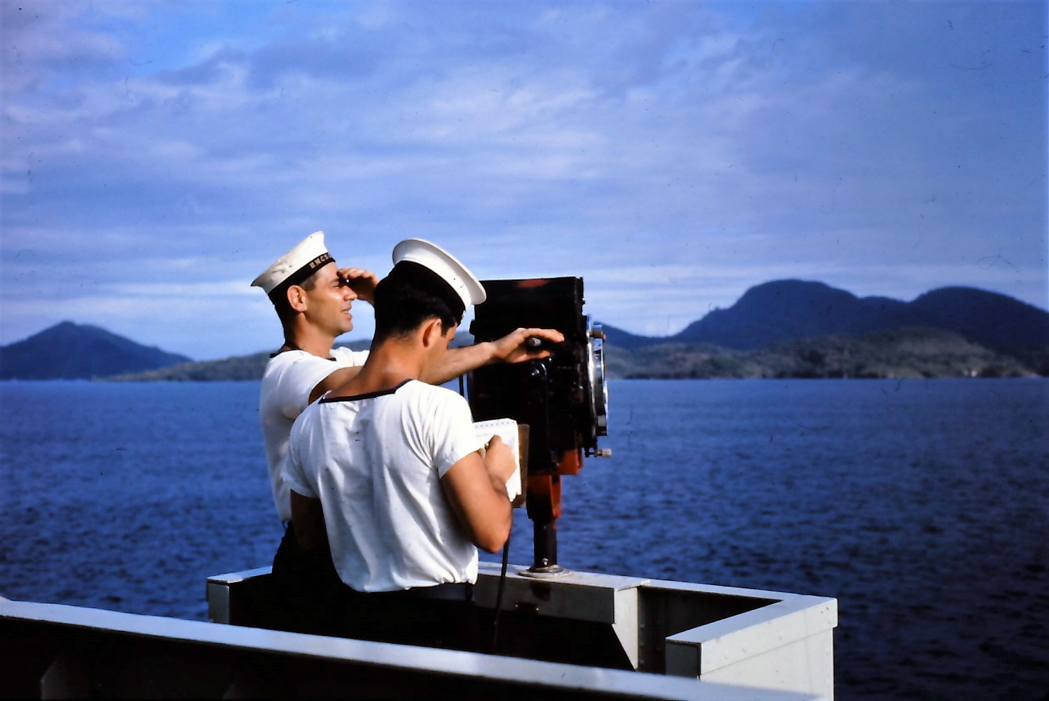 Signalmen on HMCS Ottawa.