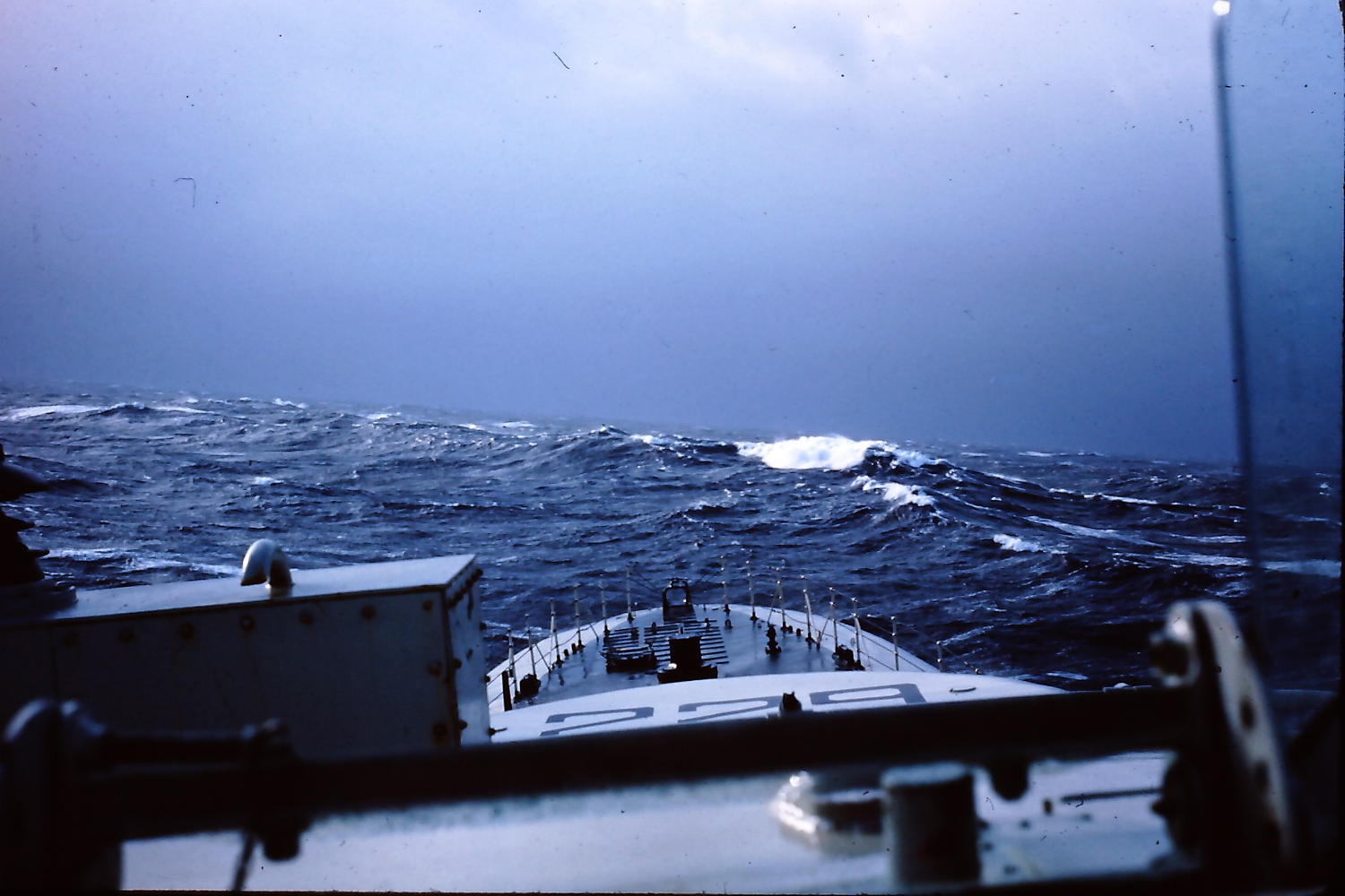 HMCS Ottawa, stormy seas.