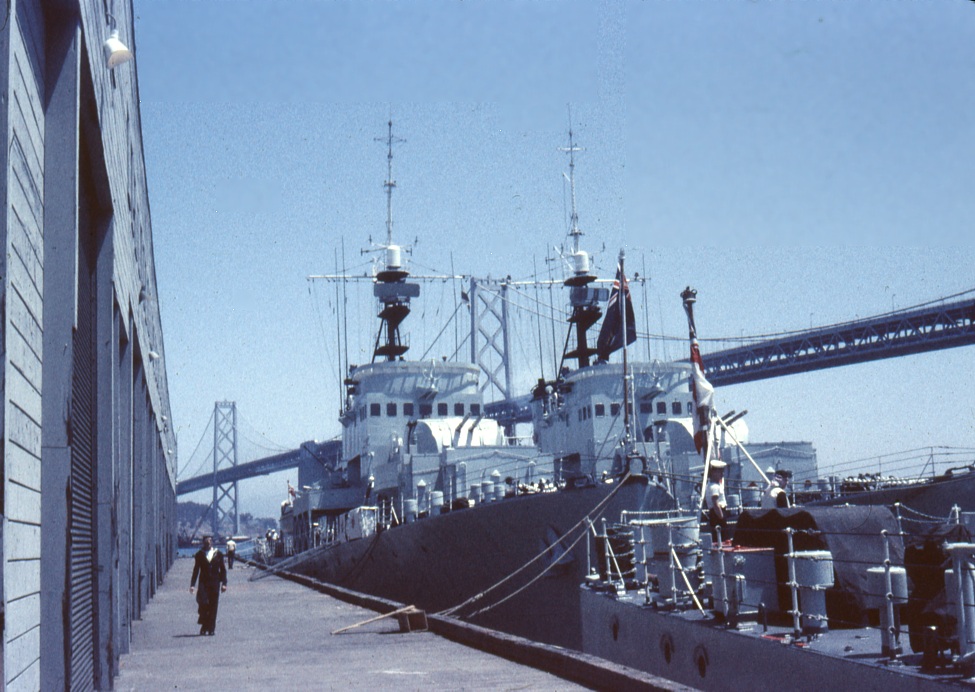 RCN Frigates tied up in San Francisco, 1961.