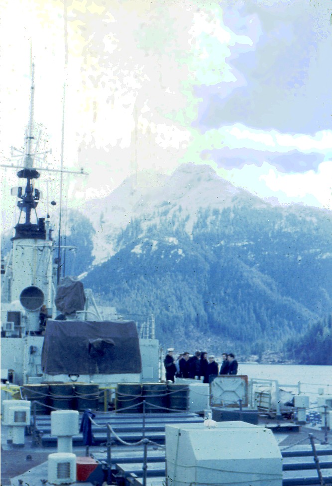 Royal Canadian Navy : H.M.C.S. Ste Therese, view from quarterdeck.