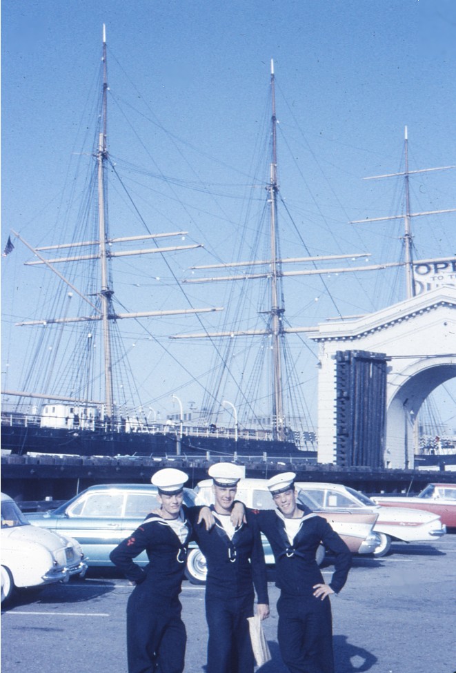 Royal Canadian Navy : HMCS Ste Therese, Mullin and Wurtz at Fisherman's Wharf, San Francisco.